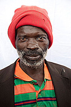 布隆迪,男性,农民,姿势,肖像,乡村