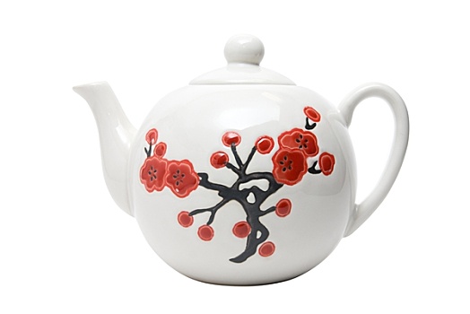 茶壶,亚洲,风格,花