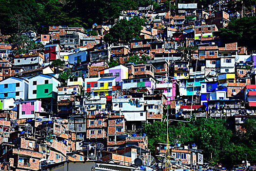 棚户区,里约热内卢,巴西,南美