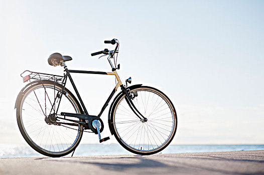 自行车,海洋,背景