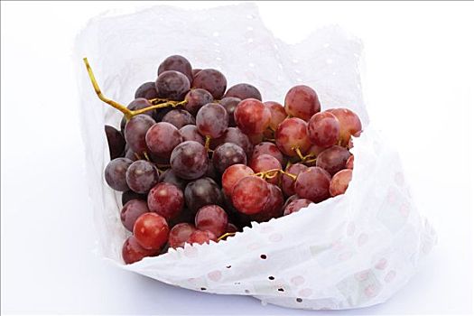 束,红葡萄,白色,纸袋