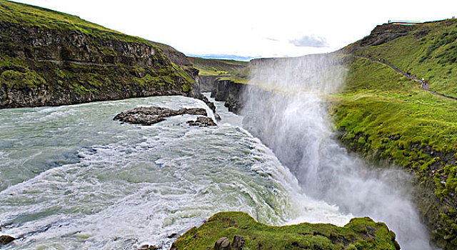 黄金瀑布,冰岛,欧洲