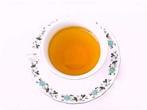 茶杯,花饰,隔绝,白色背景,背景