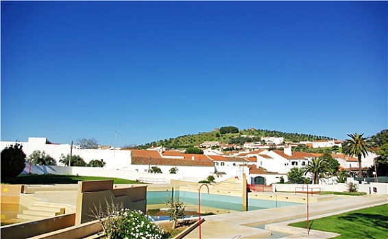 风景,葡萄牙,乡村,游泳池