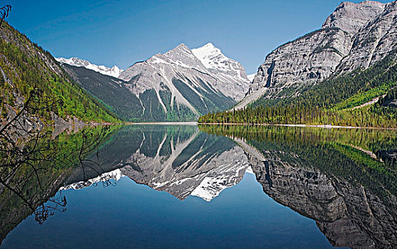 湖,罗布森山省立公园,艾伯塔省,加拿大