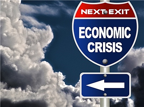 经济,危机,路标