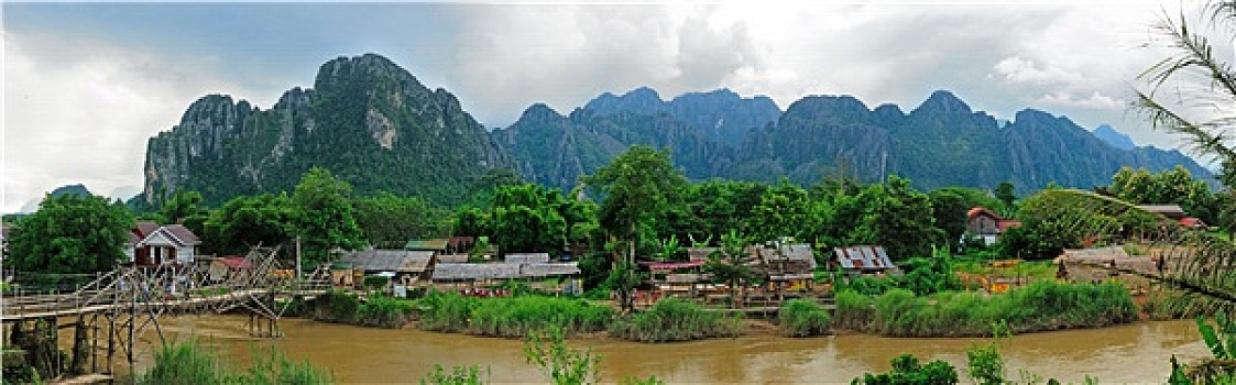 全景,万荣,老挝