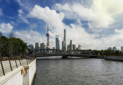 上海黄浦区和陆家嘴风光