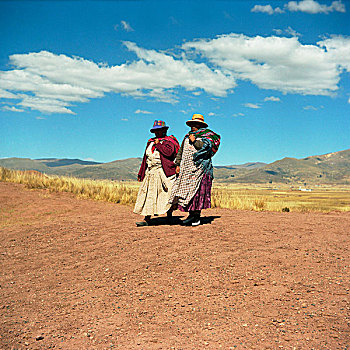 两个,女人,玻利维亚