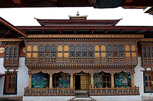 建筑细节,窗户,普那卡宗,普那卡,不丹