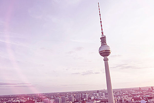 柏林,电视塔,夜光