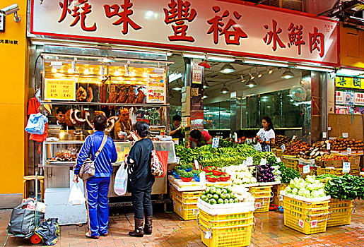 香港,市场,乡村