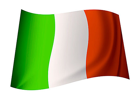 爱尔兰,旗帜,概念,象征,飘动,风