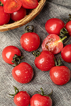 新鲜,西红柿,桌子上