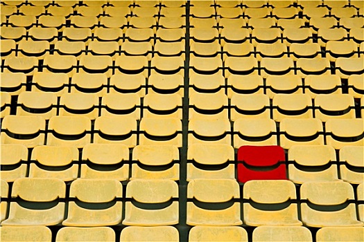 红色,座椅,黄色,图案,足球场