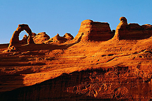 岩石构造,风景,拱门国家公园,犹他,美国