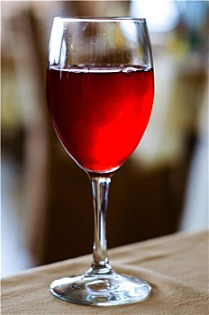 玻璃杯,彩色,新鲜,红色,蔓越莓汁,特写,餐馆,塞尔吉耶夫,莫斯科,区域,俄罗斯