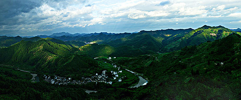 安徽歙县石潭全景