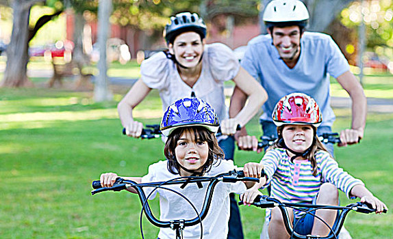 愉悦,家庭,骑自行车