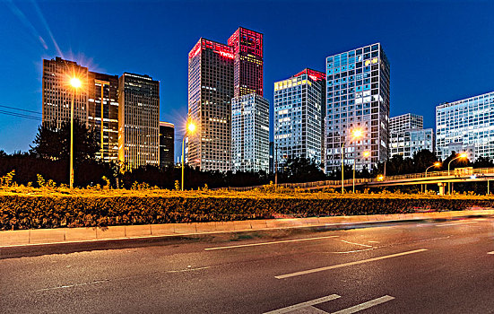 北京cbd,soho夜景