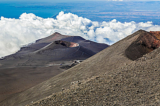 火山口,埃特纳山,西西里,意大利