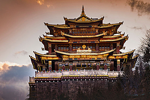寺院,香格里拉,云南,中国