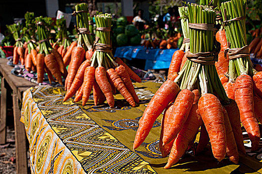 胡萝卜,出售,市场,首都,岛屿,瓦努阿图,南太平洋