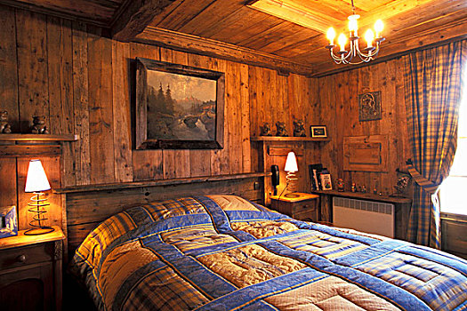 卧室,山区木屋,法国
