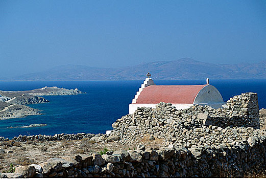 教堂,米克诺斯岛,希腊