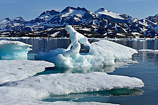 浮冰,奥斯卡,安马沙利克岛,东方,格陵兰,北美
