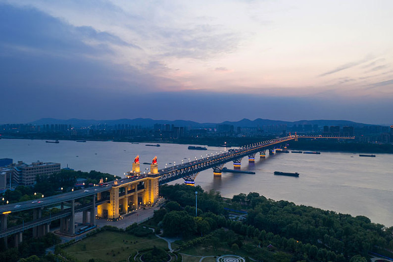 南京长江大桥全景图片