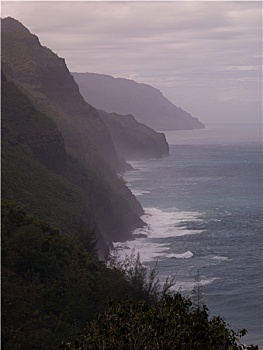 巴利,悬崖,考艾岛,夏威夷