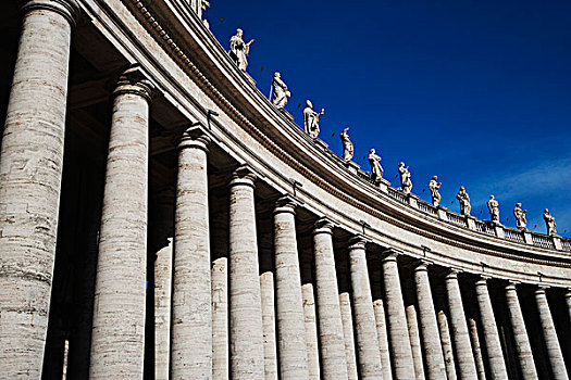仰视,柱子,广场,梵蒂冈城