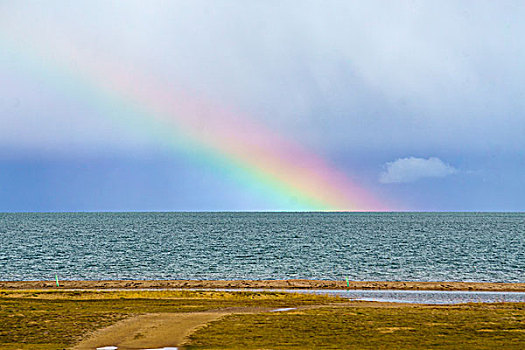 青海湖彩虹