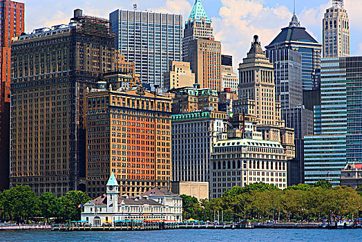 美国,纽约,曼哈顿,炮台公园,老,海洋,分开,总部