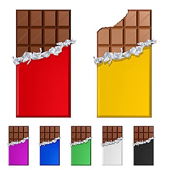 巧克力块,彩色,包装纸