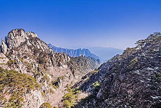 安徽省黄山市黄山风景区东海大峡谷自然景观