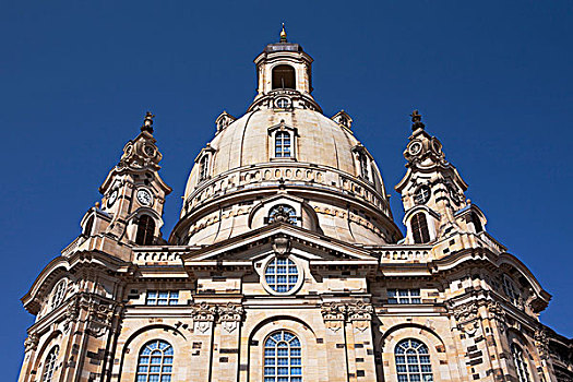 穹顶,圣母大教堂,德累斯顿,萨克森,德国,欧洲