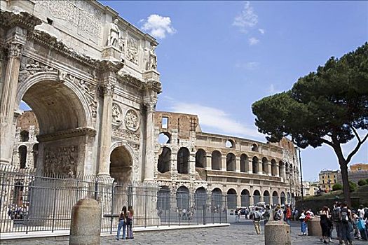 古遗址,圆形剧场,竞技场,罗马,意大利