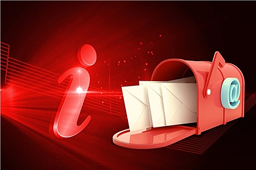 合成效果,图像,红色,电子邮件,邮筒