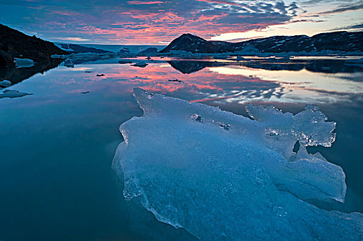 冰层,风景,冰,约翰,峡湾,格陵兰东部,格陵兰