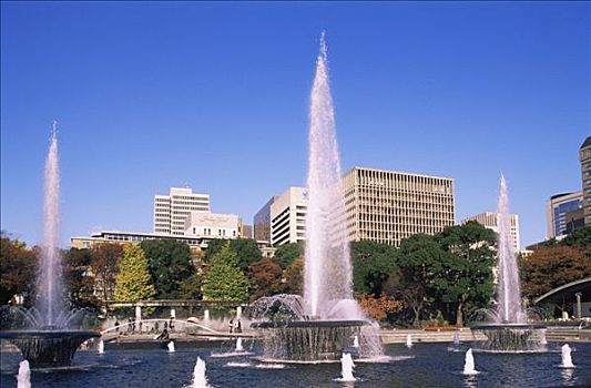 日本,东京,喷泉,皇家,花园