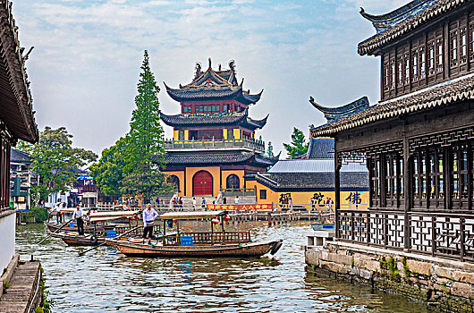 中国,上海,城市,运河