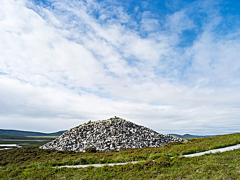 石冢,北方,最好,保存,新石器时代,欧洲,苏格兰,大幅,尺寸