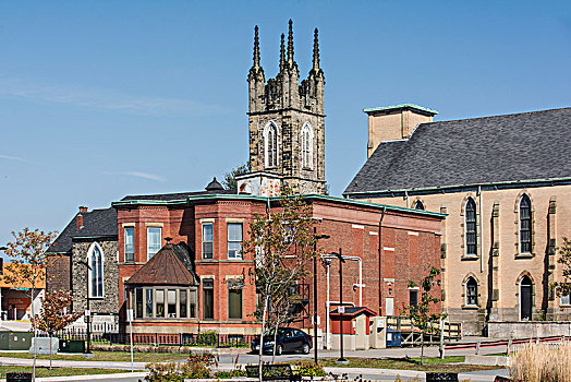 石头,教堂,圣徒,加拿大