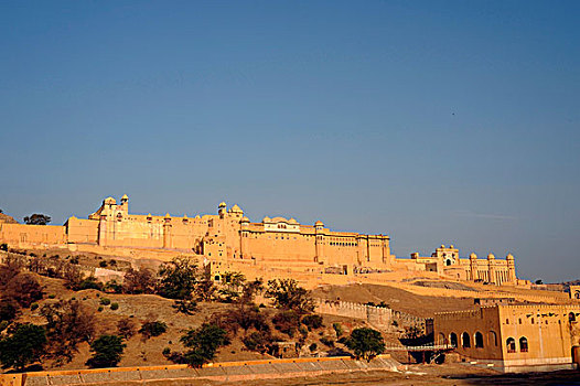 宫殿,琥珀色,靠近,斋浦尔,拉贾斯坦邦,北印度,印度,南亚,亚洲