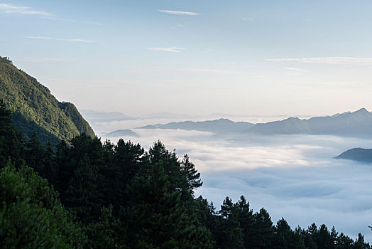 夏季,早晨,重庆,綦江,山谷,晨雾