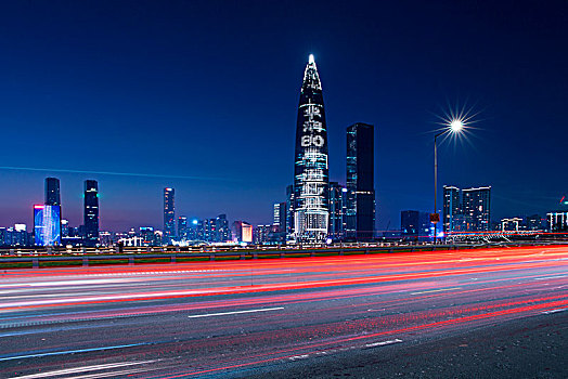 中国广东深圳南山都市夜景