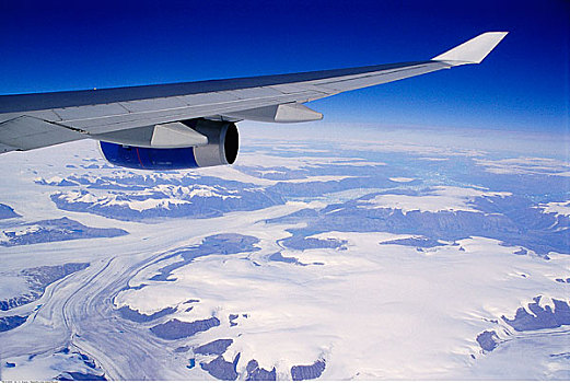 航拍,冰河,格陵兰