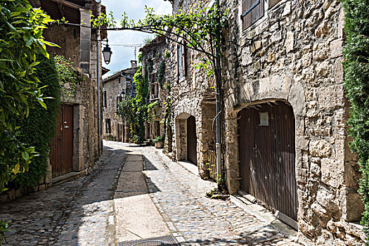 小巷,乡村,加,法国,朗格多克-鲁西永大区,欧洲